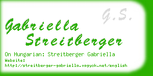 gabriella streitberger business card
